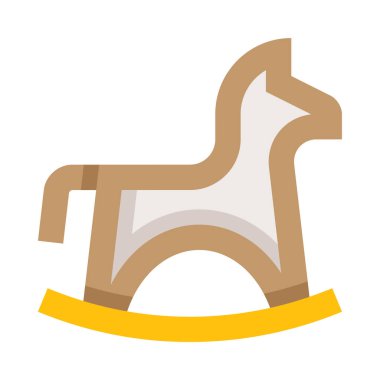 Sallanan at ağ simgesi, beyaz arkaplanda izole edilmiş basit vektör illüstrasyonu 