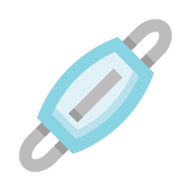 tıbbi yüz maskesi web simgesi, beyaz arkaplanda izole edilmiş basit vektör illüstrasyonu