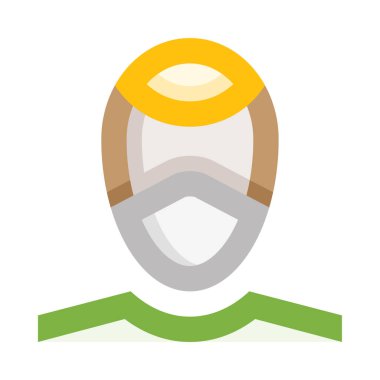 yüz maskeli adam web simgesi, basit vektör çizimi beyaz arkaplanda izole