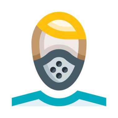 yüz maskeli adam web simgesi, basit vektör çizimi beyaz arkaplanda izole