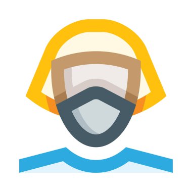 Yüz maskeli kadın web simgesi, basit vektör illüstrasyonu beyaz arkaplanda izole