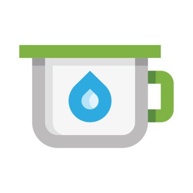 Lazımlık web simgesi, basit vektör illüstrasyonu beyaz arkaplanda izole edildi 