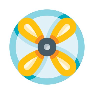 Pervane ağ simgesi, beyaz arkaplanda izole edilmiş basit vektör illüstrasyonu 