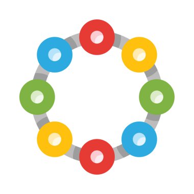 çıngırak web simgesi, basit vektör çizimi beyaz arkaplanda izole edildi 