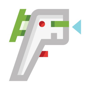 Beyaz arkaplanda izole edilmiş termometre web simgesi, basit vektör illüstrasyonu