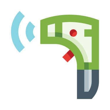 Beyaz arkaplanda izole edilmiş termometre web simgesi, basit vektör illüstrasyonu