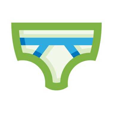 İç çamaşırı web simgesi, beyaz arkaplanda izole edilmiş basit vektör illüstrasyonu 