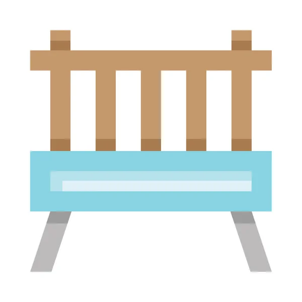 Icono Web Muebles Bebé Ilustración Vectorial Simple Aislado Sobre Fondo — Archivo Imágenes Vectoriales
