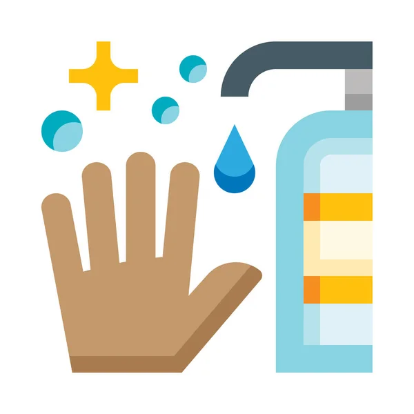 Hand Washing Web Icon Simple Vector Illustration Isolated White Background — Stock Vector