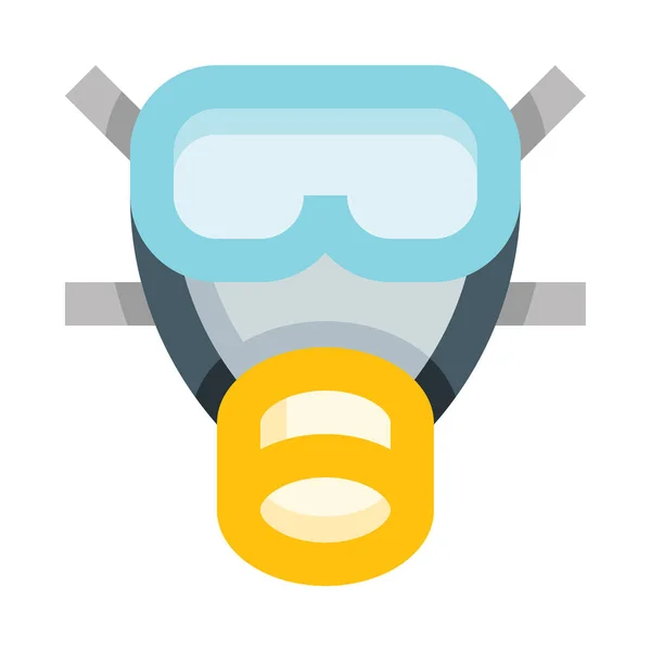 Respirator Web Icon Simple Vector Illustration Isolated White Background — Stock Vector