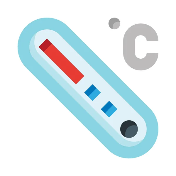 Thermometer Web Symbol Einfache Vektordarstellung Isoliert Auf Weißem Hintergrund — Stockvektor