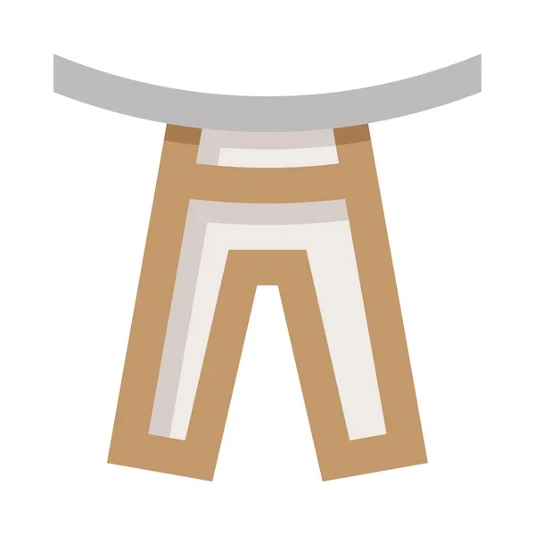 Lavaggio Pantaloni Icona Web Semplice Illustrazione Vettoriale Isolato Sfondo Bianco — Vettoriale Stock