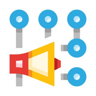 Basit simge vektör illüstrasyonu reklam ediliyor