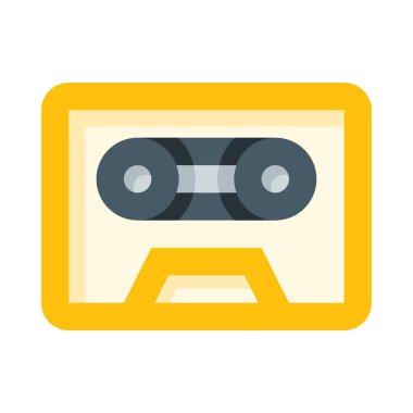 ses kasedi basit simge vektör illüstrasyonu