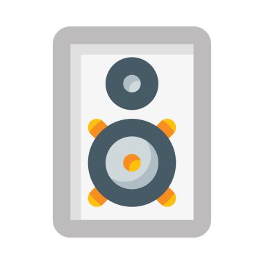 ses sistemi basit simge vektör çizimi