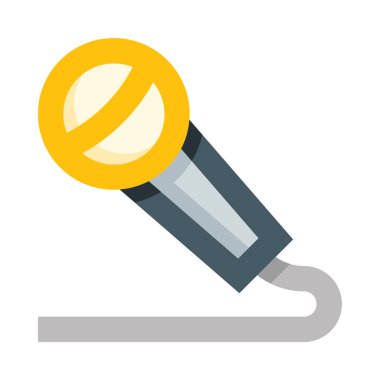 mikrofon basit simge vektör çizimi