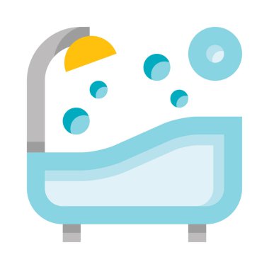 Küvet basit ikon vektör çizimi