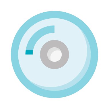 CD diski basit simge vektör çizimi