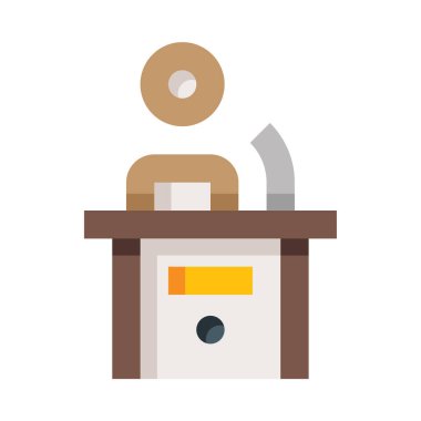 konferans basit ikon vektör illüstrasyonu