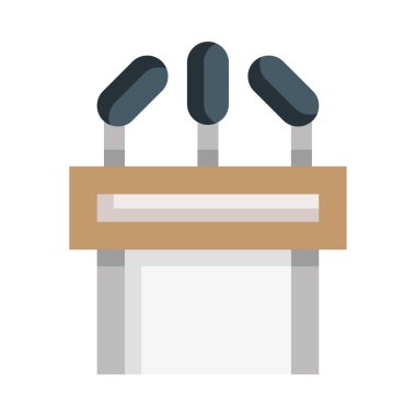 konferans basit ikon vektör illüstrasyonu