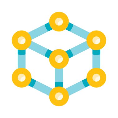 Basit küp simgesi vektör illüstrasyonu