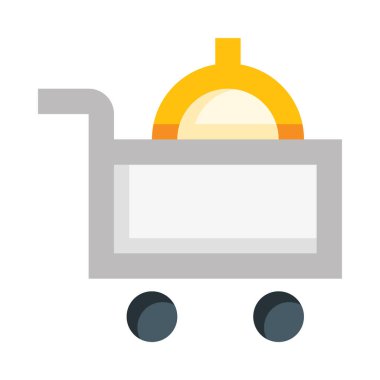 Oda servisi basit ikon vektör illüstrasyonu