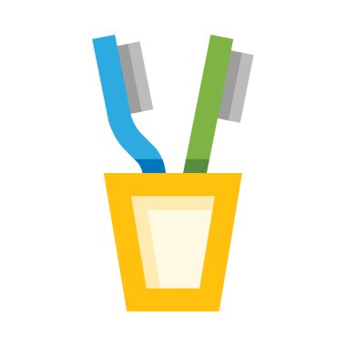 Diş fırçaları basit vektör simgesi