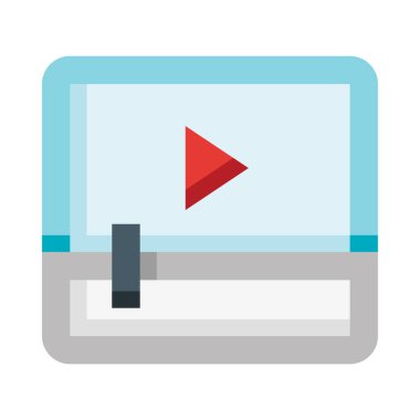 Video oynatıcı basit vektör simgesi