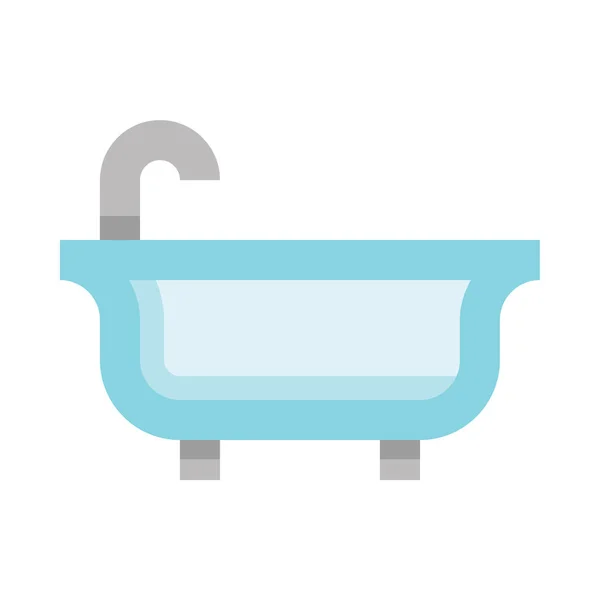 Bañera Simple Icono Vector Ilustración — Archivo Imágenes Vectoriales