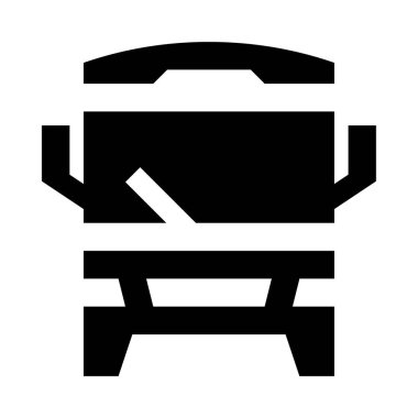 bus web simgesi, basit vektör çizimi beyaz arkaplanda izole edildi