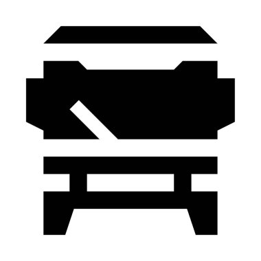 bus web simgesi, basit vektör çizimi beyaz arkaplanda izole edildi