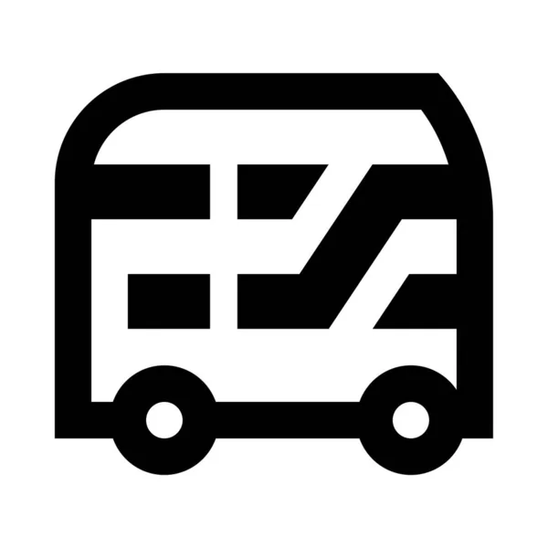Doppeldecker Bus Web Symbol Einfache Vektordarstellung Isoliert Auf Weißem Hintergrund — Stockvektor