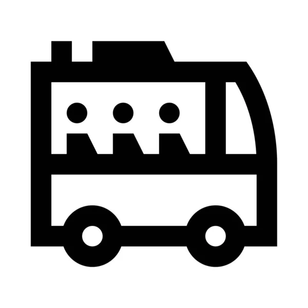 Icono Web Bus Ilustración Vectorial Simple Aislada Sobre Fondo Blanco — Vector de stock