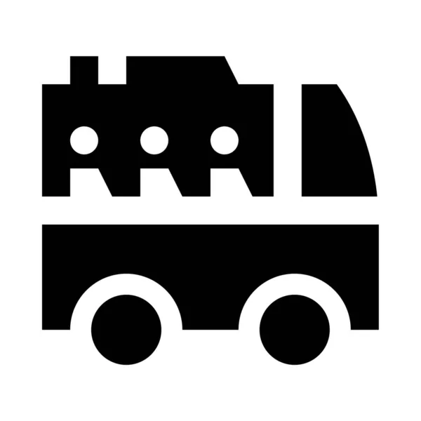 Icono Web Bus Ilustración Vectorial Simple Aislada Sobre Fondo Blanco — Vector de stock