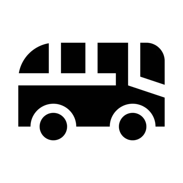 Icono Web Bus Ilustración Vectorial Simple Aislada Sobre Fondo Blanco — Vector de stock