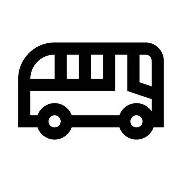 Icono Web Bus Ilustración Vectorial Simple Aislada Sobre Fondo Blanco — Vector de stock