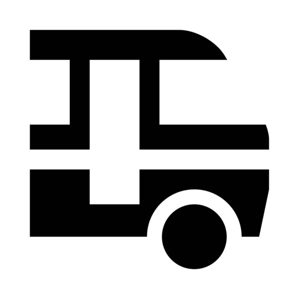Icona Web Bus Semplice Illustrazione Vettoriale Isolata Sfondo Bianco — Vettoriale Stock
