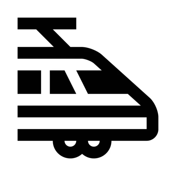 Ícone Web Trem Elétrico Ilustração Vetorial Simples Isolado Fundo Branco —  Vetores de Stock