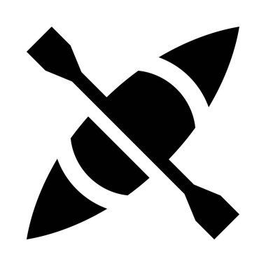 beyaz arkaplanda izole edilmiş kanonun siyah minimalist vektör simgesi