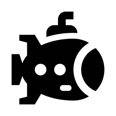 Baiscaphe 'nin siyah minimalist vektör simgesi beyaz arkaplanda izole edildi