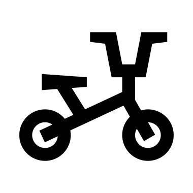 bmx bisiklet web simgesi, beyaz arkaplanda izole edilmiş basit vektör illüstrasyonu
