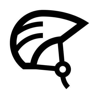 bisiklet başlığı web simgesi, beyaz arkaplanda izole edilmiş basit vektör illüstrasyonu