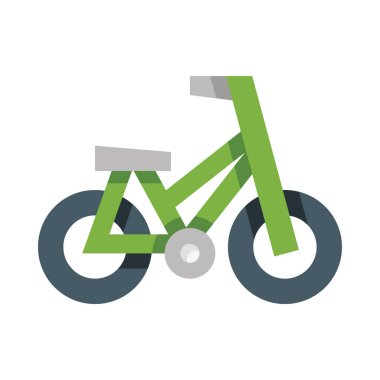 Bisiklet web simgesi, beyaz arkaplanda izole edilmiş basit vektör illüstrasyonu