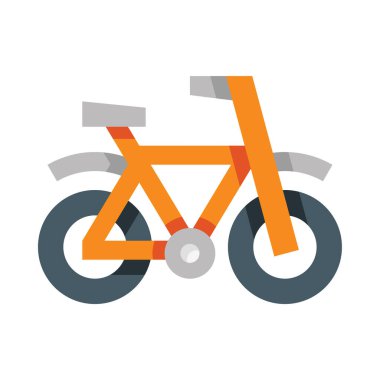 Bisiklet web simgesi, beyaz arkaplanda izole edilmiş basit vektör illüstrasyonu