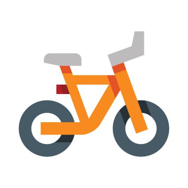 Bisiklet web simgesi, beyaz arkaplanda izole edilmiş basit vektör illüstrasyonu