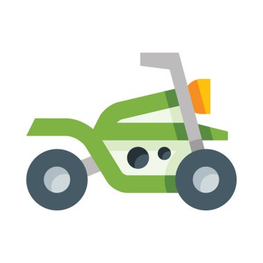 Motosiklet web simgesi, beyaz arkaplanda izole edilmiş basit vektör illüstrasyonu