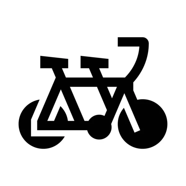 Zweisitziges Fahrrad Web Symbol Einfache Vektordarstellung Isoliert Auf Weißem Hintergrund — Stockvektor
