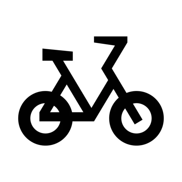 Bicicleta Icono Web Ilustración Vectorial Simple Aislado Sobre Fondo Blanco — Archivo Imágenes Vectoriales