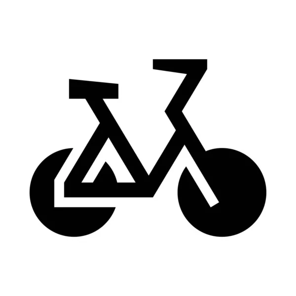 Bicicleta Icono Web Ilustración Vectorial Simple Aislado Sobre Fondo Blanco — Archivo Imágenes Vectoriales