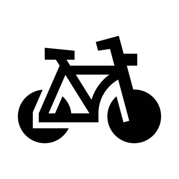 Bicycle Web Icon Simple Vector Illustration Isolated White Background — Stock Vector